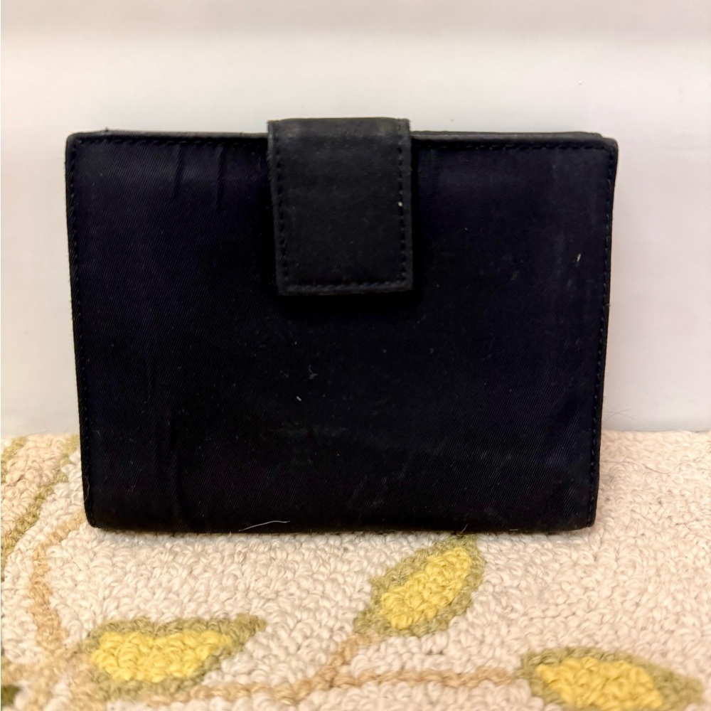 PRADA Unisex Tessuto Trifold Black Nylon Compact Wallet - Picture 14 of 16